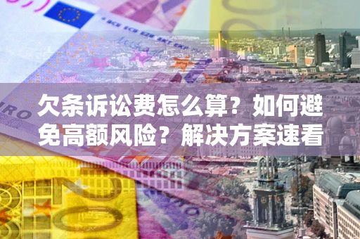 北京欠条诉讼费怎么算？如何避免高额风险？解决方案速看！