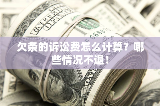 北京欠条的诉讼费怎么计算？哪些情况不退！